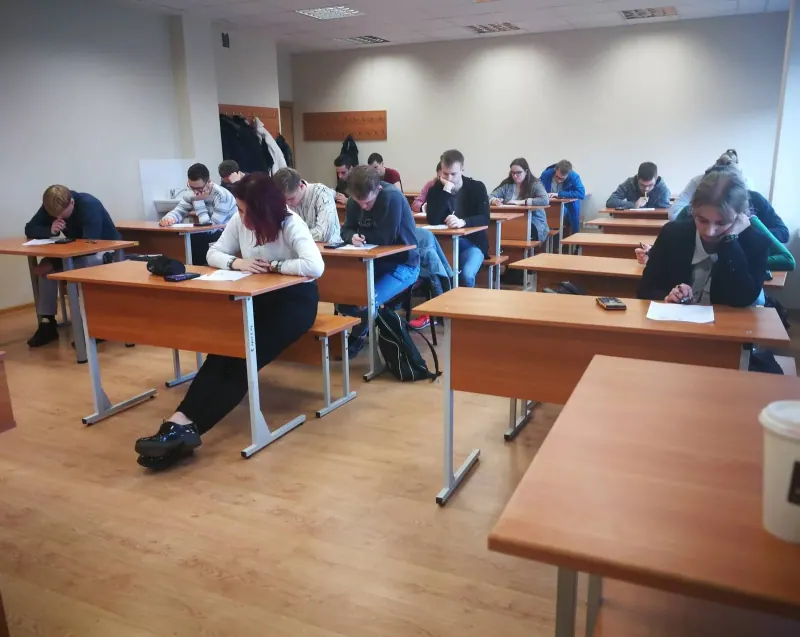 Studentai auditorijoje, 2018 m. ruduo