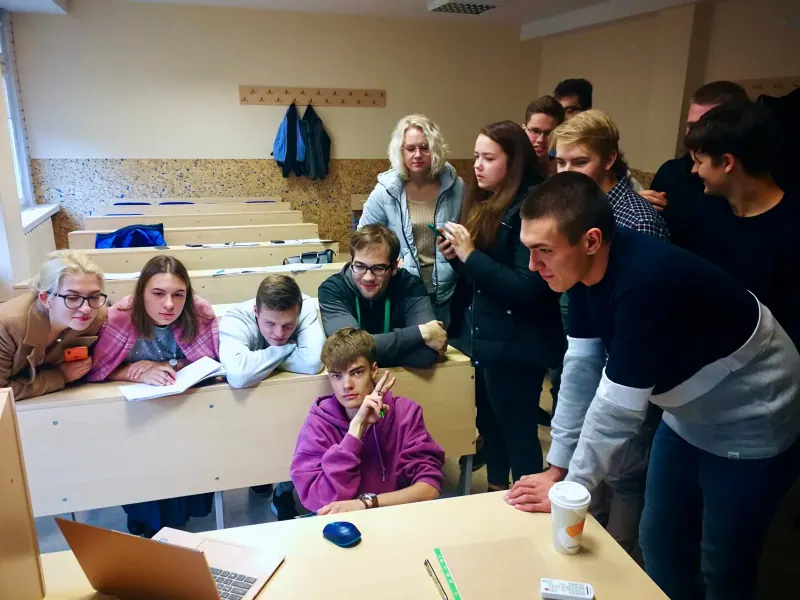 Studentai pratybose, 2019 m. rugsėjis