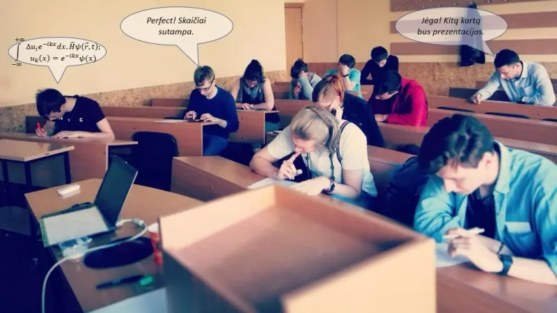 Pulso tikrinimo testo skaidrė su 2018 m. studentų atsakymais